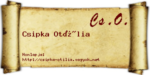 Csipka Otília névjegykártya